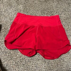 Lululemon Athletica Vibrant Red Athletic Shorts